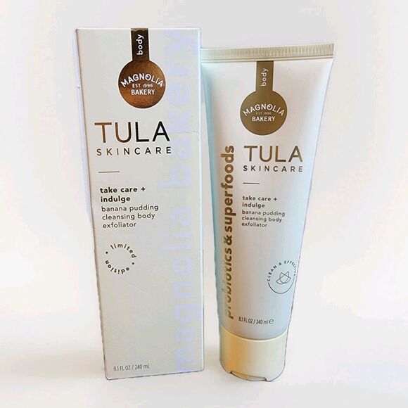New TULA Skincare x Magnolia Bakery Banana Pudding Cleansing Body Exfoliator - Picture 1 of 6